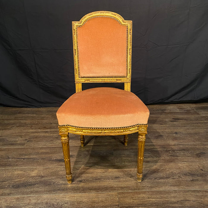 Antique French Louis XVI Salon Suite | Sofa or Canapé, Pair of Armchairs or Fauteuils & Pair of Side Chairs