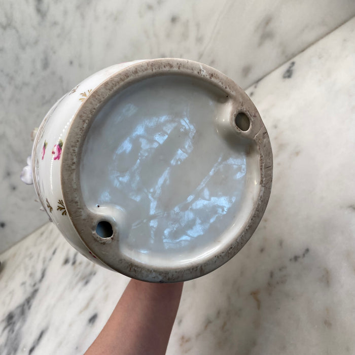 French Sevres Porcelain Flower Vase or Cachepot with Marie Antoinette Cipher