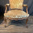 Pair of French Louis XV Carved Armchairs with Cut Velvet Mohair Upholstery