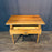 Antique French Neoclassical Fruitwood Side Table or Desk with Drawer and Brass Ring Pull