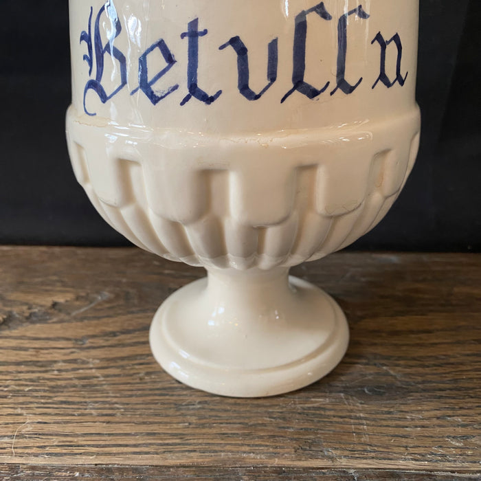 Antique Italian Apothecary Jar Venetian Betulla Porcelain Urn Large