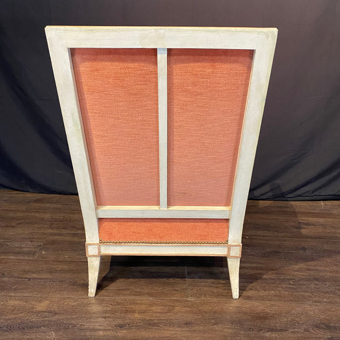 Pair of Antique French Louis XVI Painted Bergere Chairs or Armchairs with Original Mohair