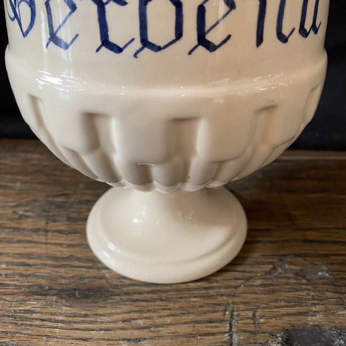 Antique Italian Apothecary Jar Venetian Verbena Porcelain Urn Large