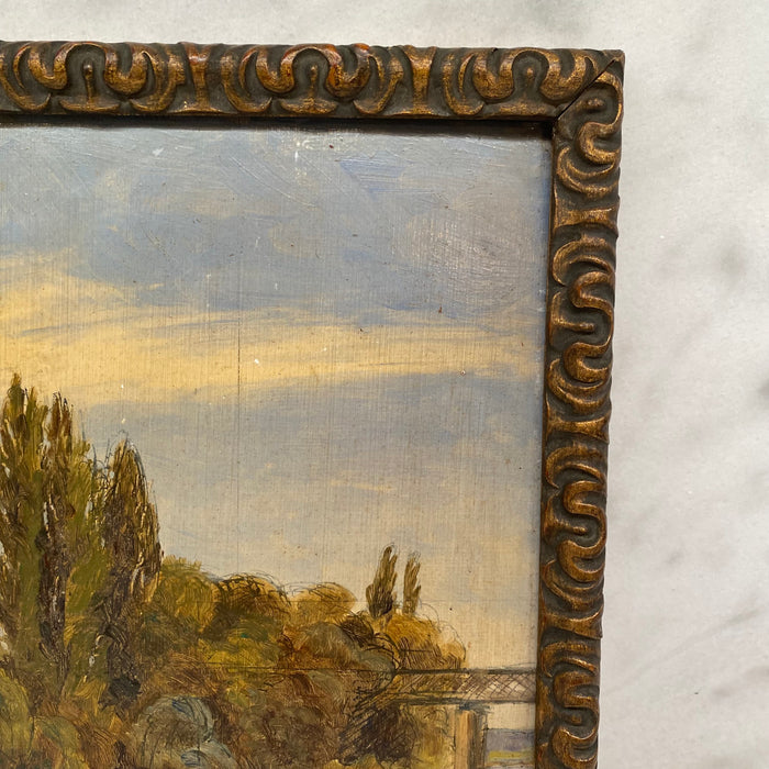 French Impressionist Oil Paintings Landscape Art of Chatou: Listed Artist A.L. Bruel