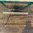 Antique French Folding Cafe' Bistro Chairs in Metal and Wood: Set of Four
