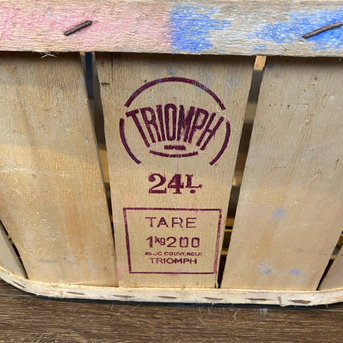 Wooden Fruit Basket with Top from France Triomph