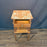 Pair of French Louis XVI Revival Oak Marble Top Nightstands with Floral Marquetry