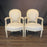 19th Century Pair of French Louis XVI Painted Neoclassical Fauteuil Armchairs