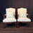 Pair of Early 19th Century French Louis XV Carved Walnut Fauteuil Armchairs with New Neutral Upholstery