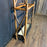 Antique Burnt Bamboo Hall Tree Coat Rack Umbrella Stand and Hat Rack with Mirror