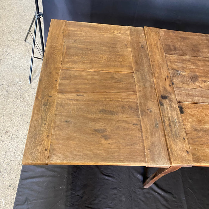 French Farmhouse Country Provincial Extendable Oak Dining Table