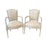 Pair of Antique French Louis XVI Neoclassical Painted Armchairs or Fauteuils