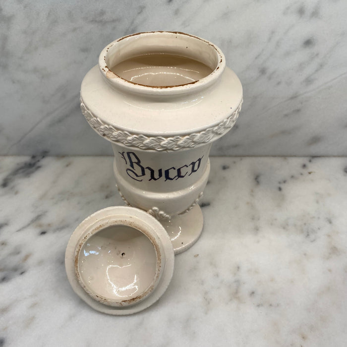 Antique Italian Apothecary Jar Venetian Porcelain Urn Large