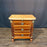 Pair of Antique French Marble Top Petite Commodes, Side Tables or Nightstands with Brass Mounts