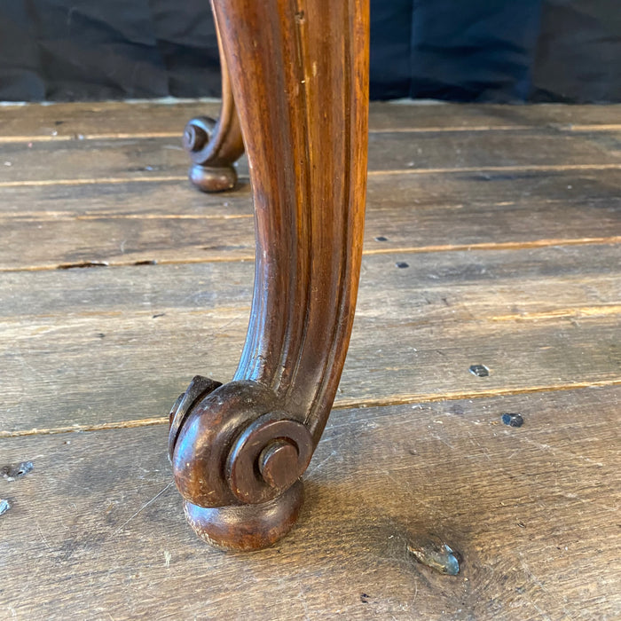 French Louis XV Walnut Bench or Ottoman with Exquisite Carving