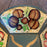 Hand-Painted Tole Fruit Centerpiece Bowl