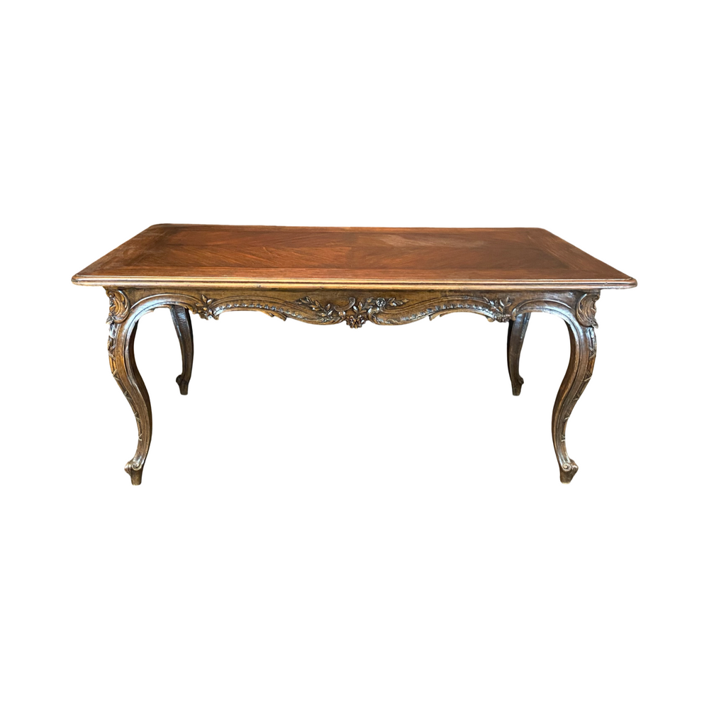 French Louis XV Dining Table with Museum Quality Carving