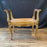 French 19th Century Bench or Vanity Seat or Boudoir Window Seat Louis XV Original Gold Gilt Paint