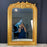 Antique French Louis Philippe Mirror with Crest and Original Gold Gilt Paint