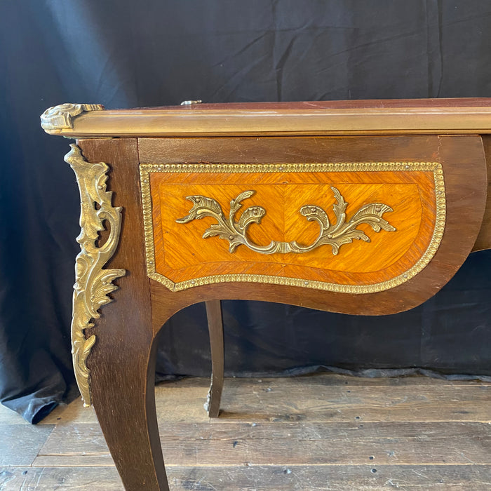 Louis XV Bronze-Mounted Kingwood and Walnut Bureau Plat Desk