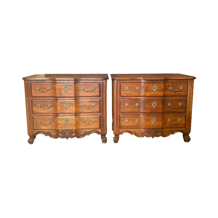 French Louis XV Style Pair of Nightstands, Chests of Drawers or Bedside Tables or Commodes