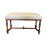 French Louis XVI Walnut Upholstered Seat Bench