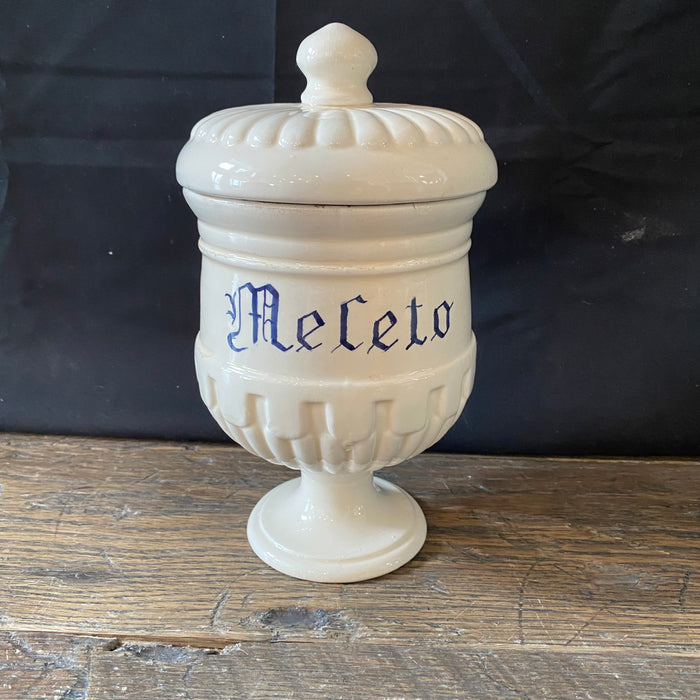 Antique Italian Apothecary Jar Venetian Meleto Porcelain Urn Large
