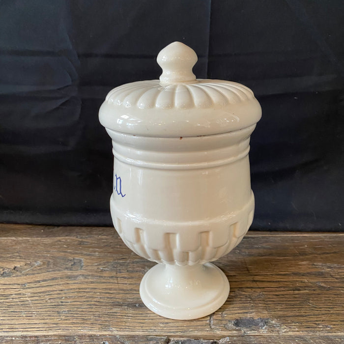 Antique Italian Apothecary Jar Venetian Suma  Porcelain Urn Large