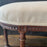 19th Century French Louis XVI Carved Walnut Oval Bench or Ottoman with New Upholstery