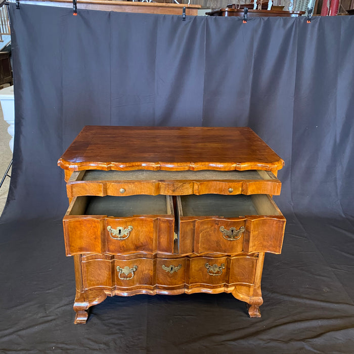 Period Dutch Rococo Walnut Commode or Chest of Drawers with Secret Drawer