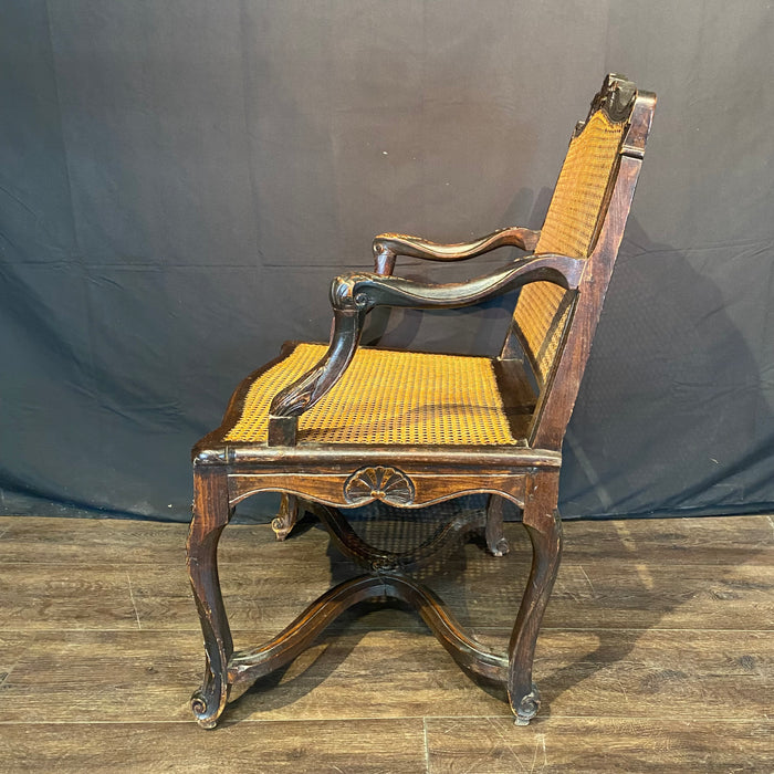 Antique French Armchairs Carved with Mohair Cushions 19th Century - a Pair