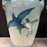 French Faience Three-Piece Vase and Jardinière Set with Swallows by Keller and Guerin