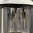 Antique Cast Iron Gas Lantern Pendant Light, Converted Gas Ceiling Fixture with Glass Shade