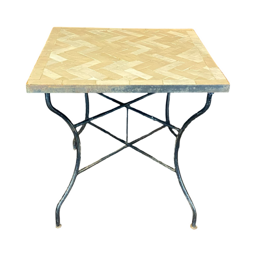 Early Mosaic Bistro Side Table with Iridescent Tiles Indoor or Outdoor for Garden