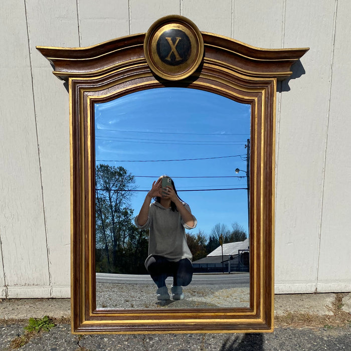 Museum Quality Historic French 19th Century Church Placard or Plaque Frame Mirror (X)