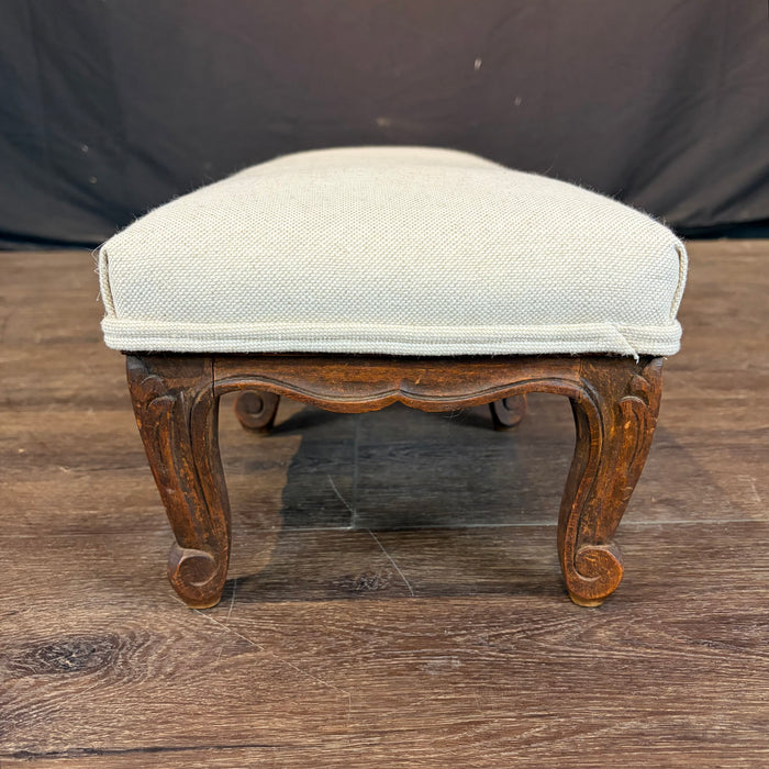 French Louis XV Petite Carved Walnut Footstool or Footrest