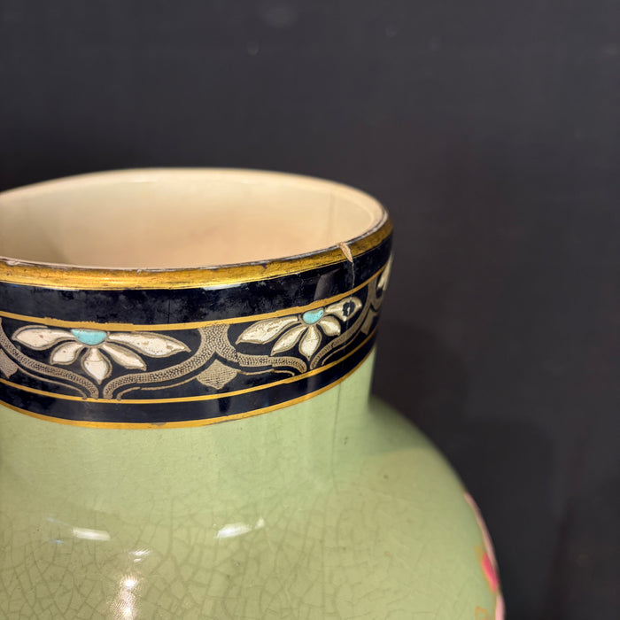 Large Art Nouveau Vase by Boch Freres Keramis