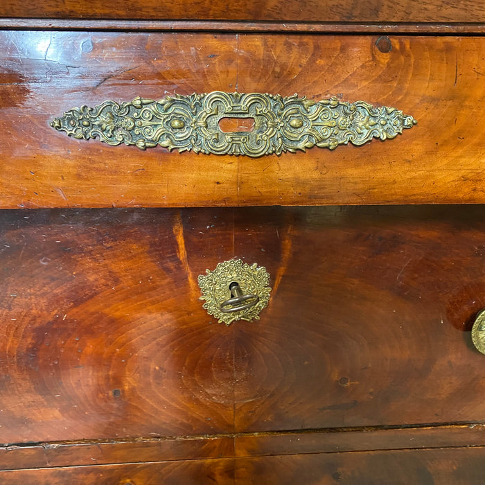 French 19th Century Empire Petite Walnut Commode with Original Marble Top