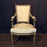 Pair Antique French Louis XVI Carved Giltwood Fauteuil Armchairs