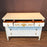 French Louis XVI Style Painted Blue Chest of Drawers with Gilt Bronze Mounts
