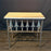 Antique French Wrought Iron Console Table with Marble Top | Balcony Railing Console