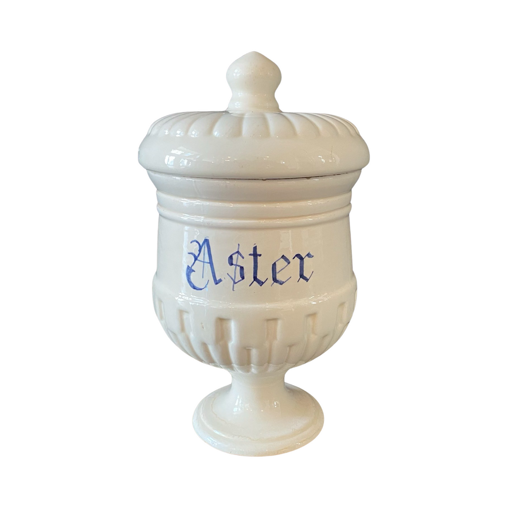 Antique Italian Apothecary Jar Venetian Aster Porcelain Urn Large