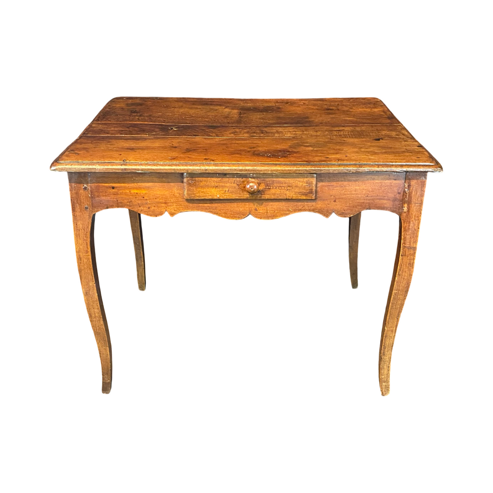 French Louis XV Walnut Side Table, Desk or Writing Table 19th Century
