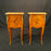French Louis XV Pair Marble Top Nightstands or Side Tables Mid 20th Century