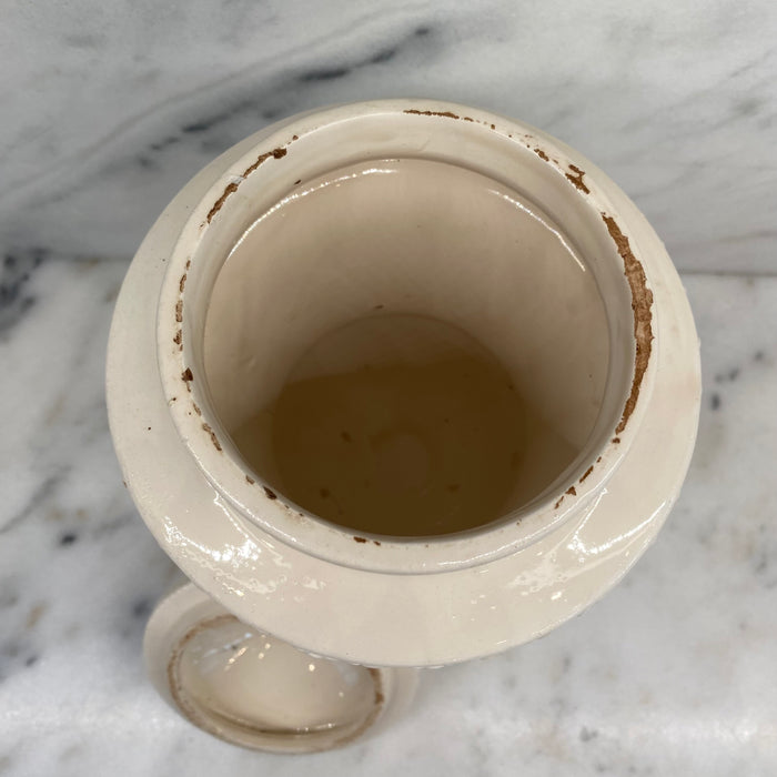 Antique Italian Apothecary Jar Venetian Porcelain Urn Large