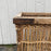 French Very Large Boulangerie or Bakery Industrial Woven Cart Basket on Wheels/Firewood Storage Bin