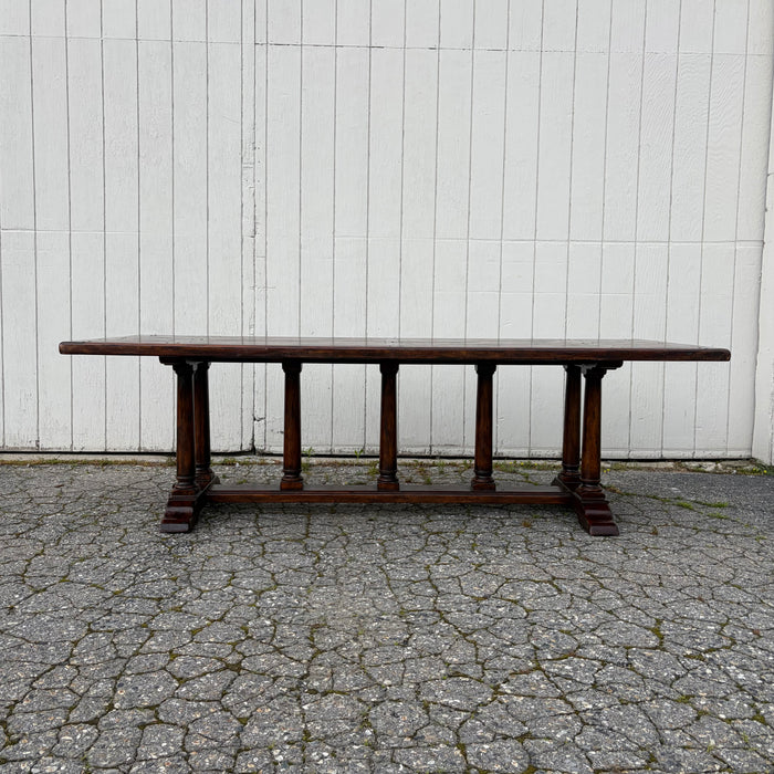 Large Refectory Trestle Dining Table Jacobean Style by Theodore Alexander Castle Bromwich