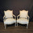 French Pair Louis XV Armchairs or Fauteuils 19th Century Painted
