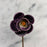 Antique French Purple Porcelain Flower Botanical Sculpture on Custom Display Stand