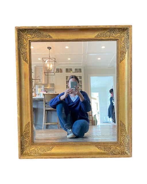 French Empire Gold Giltwood Wall Mirror 19th Century